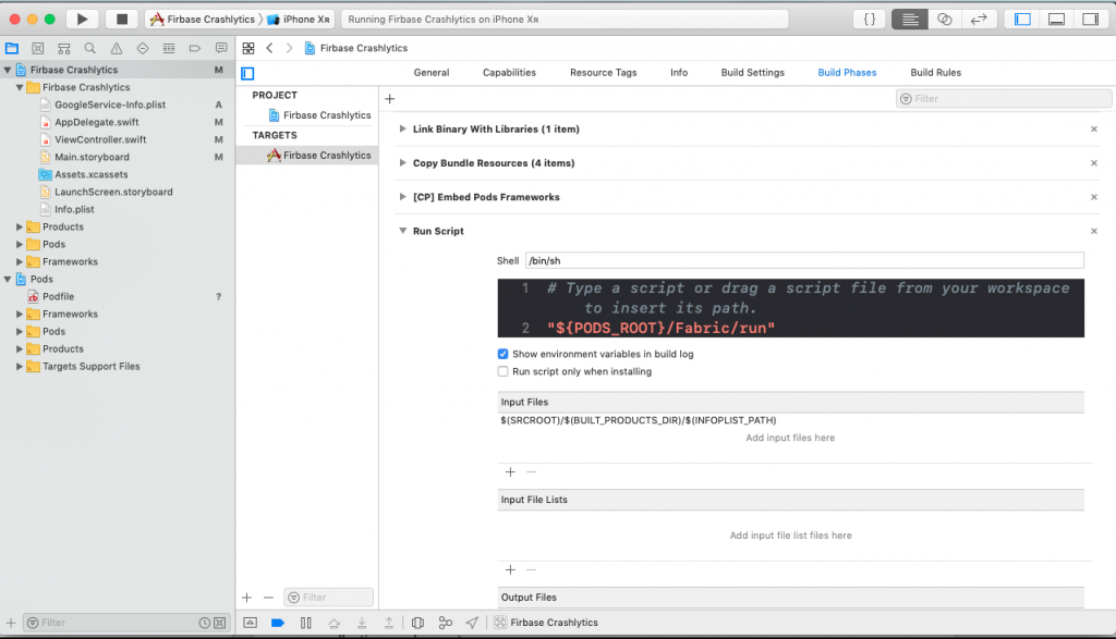 Firebase Crashlytics Integration In iOS Swift (dSYM File Required ...