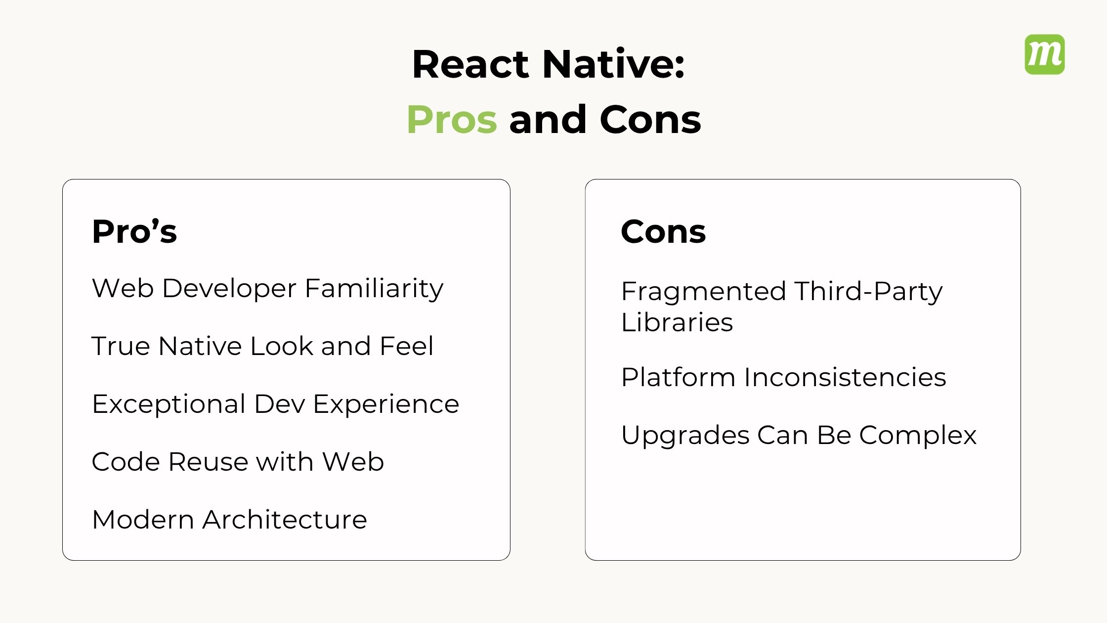 React Native Pros and Cons