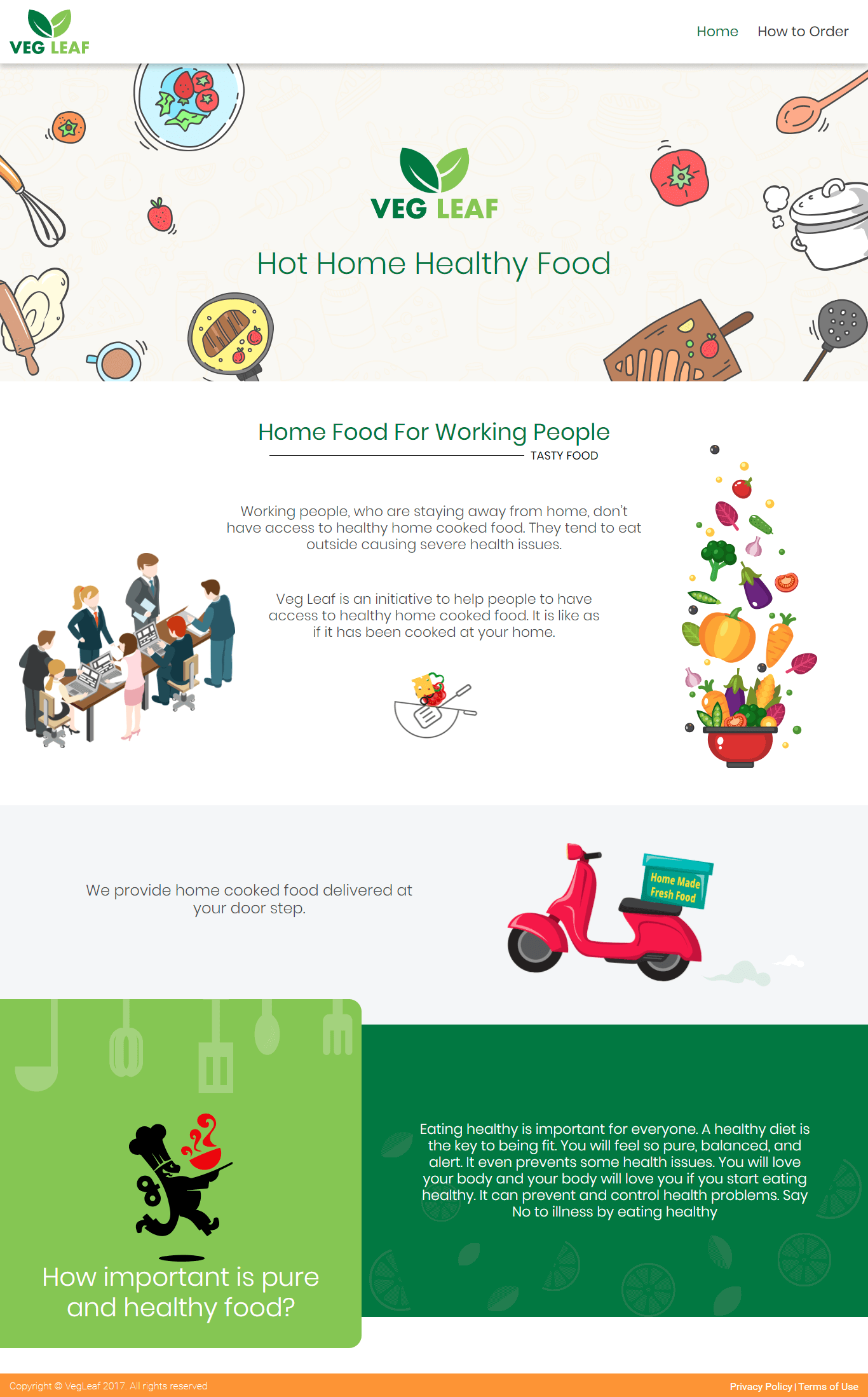 Veg Leaf Food Ordering Platform